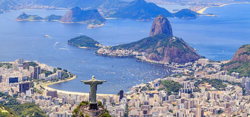 Rio de Janeiro with Christ the Redeemer, Sugarloaf Mountain and the bay